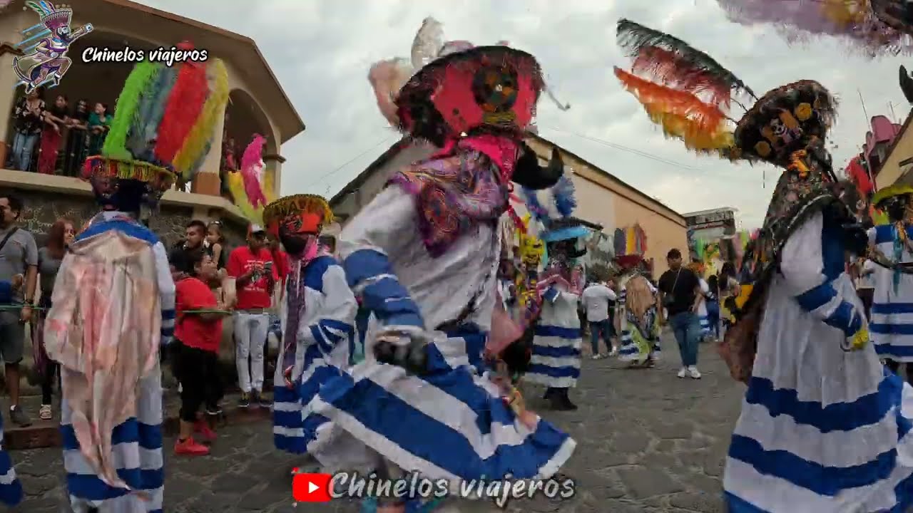 chinelos tepoztlan | encuentro de comparsas 2024 estilo Tlayacapan