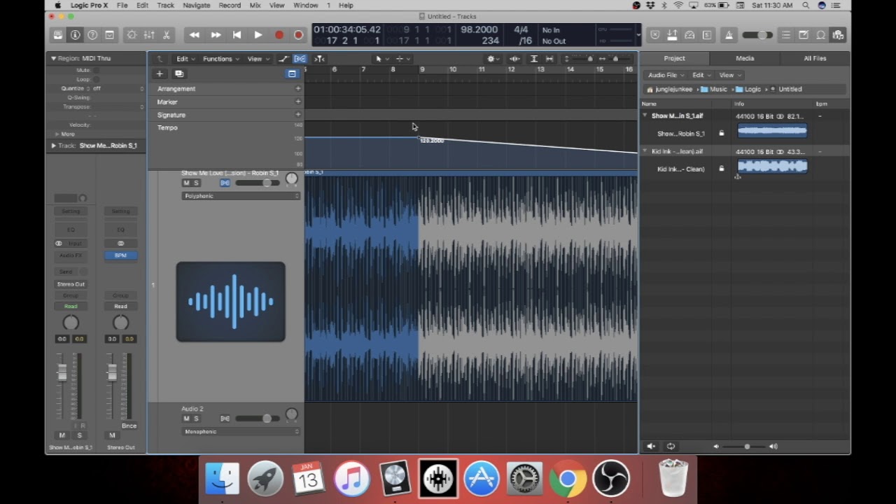 DJ BPM TRANSITION TRACK IN LOGIC PRO X