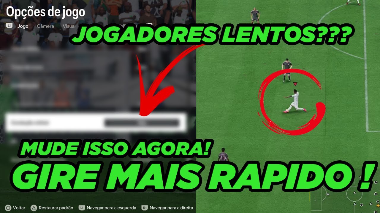 EA FC 24 | DESLIGUE ESTA OPÇÃO AGORA!!! JOGADORES LENTOS???
