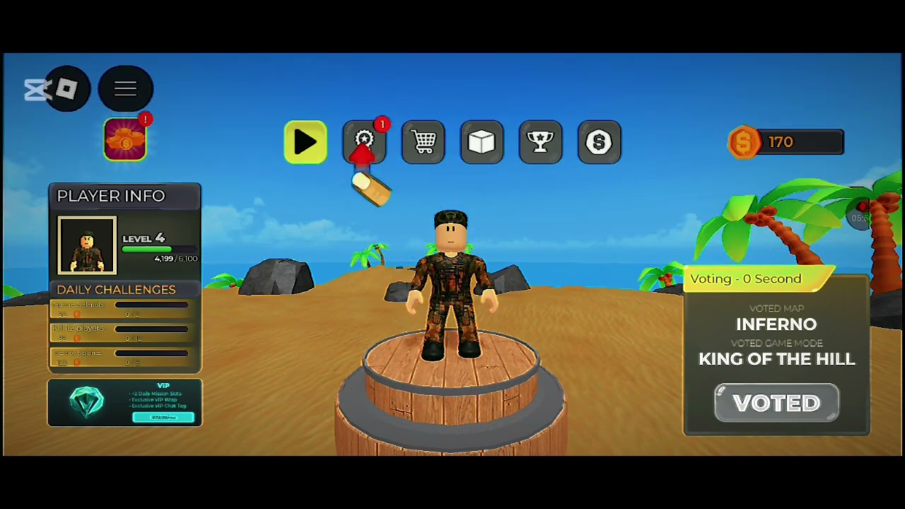 I played roblox 