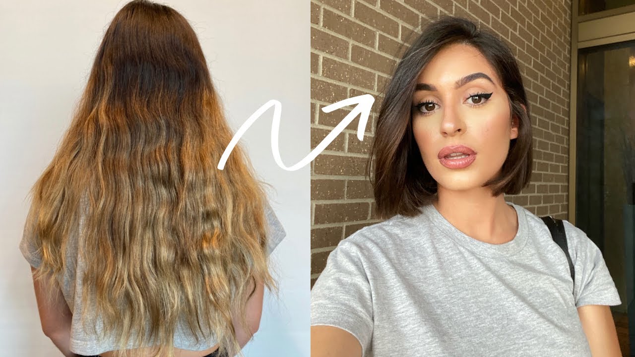 I GOT MY HAIR CUT REALLY SHORT INTO A BOB.... HUGE hair transformation.