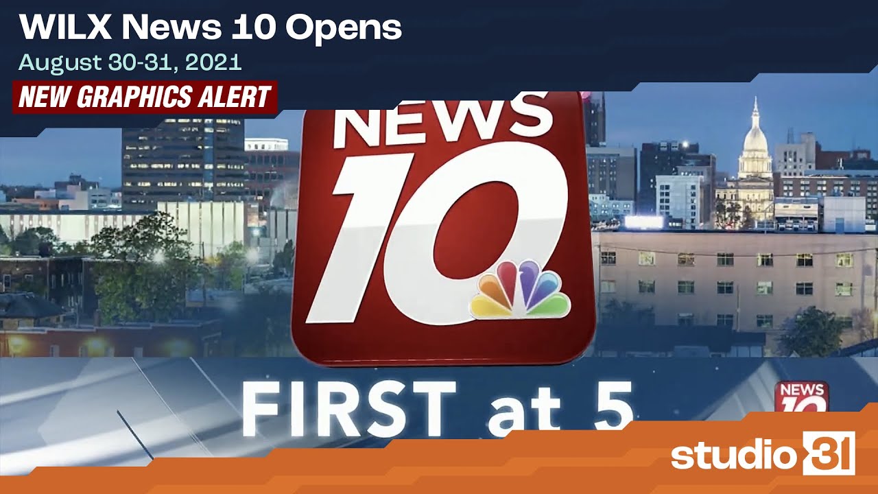 WILX News 10 Opens, 8/30/2021 (New Graphics)