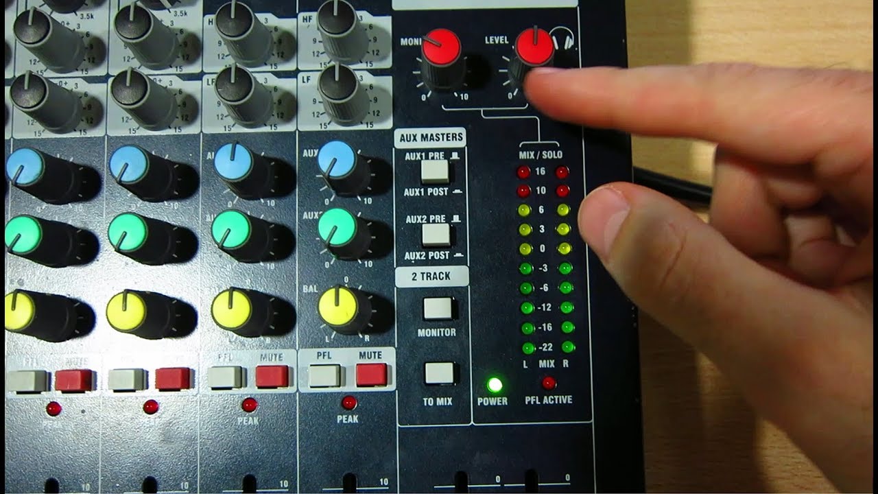 MESA DE MEZCLAS - LA SEÑAL CONTROL ROOM y PHONES PFL DEL TÉCNICO ES INDEPENDIENTE del MAIN MIX