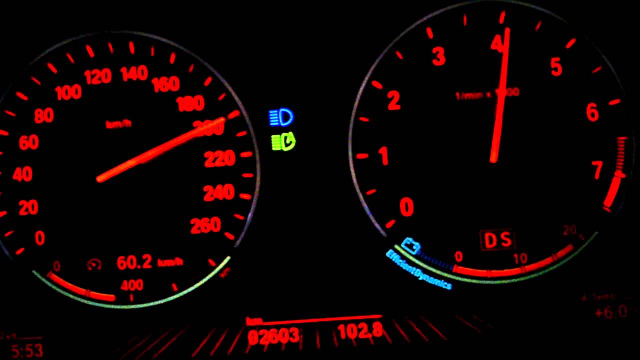 BMW 535i F10  - Full acceleration from 0 to 220 km/h on the Autobahn
