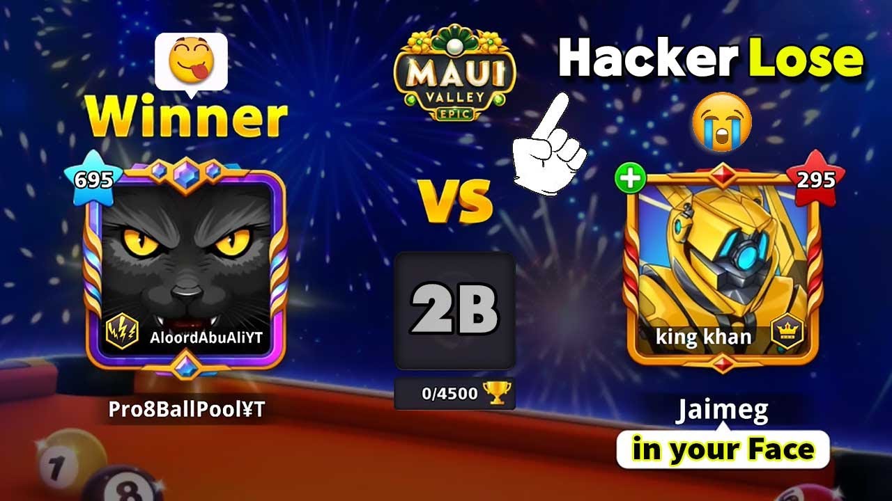 Watch Hacker Lose to Me on Maui Valley Epic Table 😱 2B Coin 8 Ball Pool