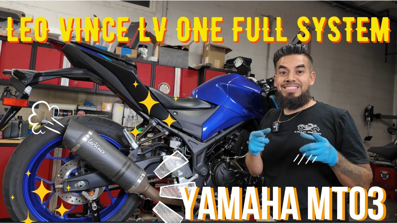 Yamaha MT03 Full Leo Vince LV ONE Exhaust Install