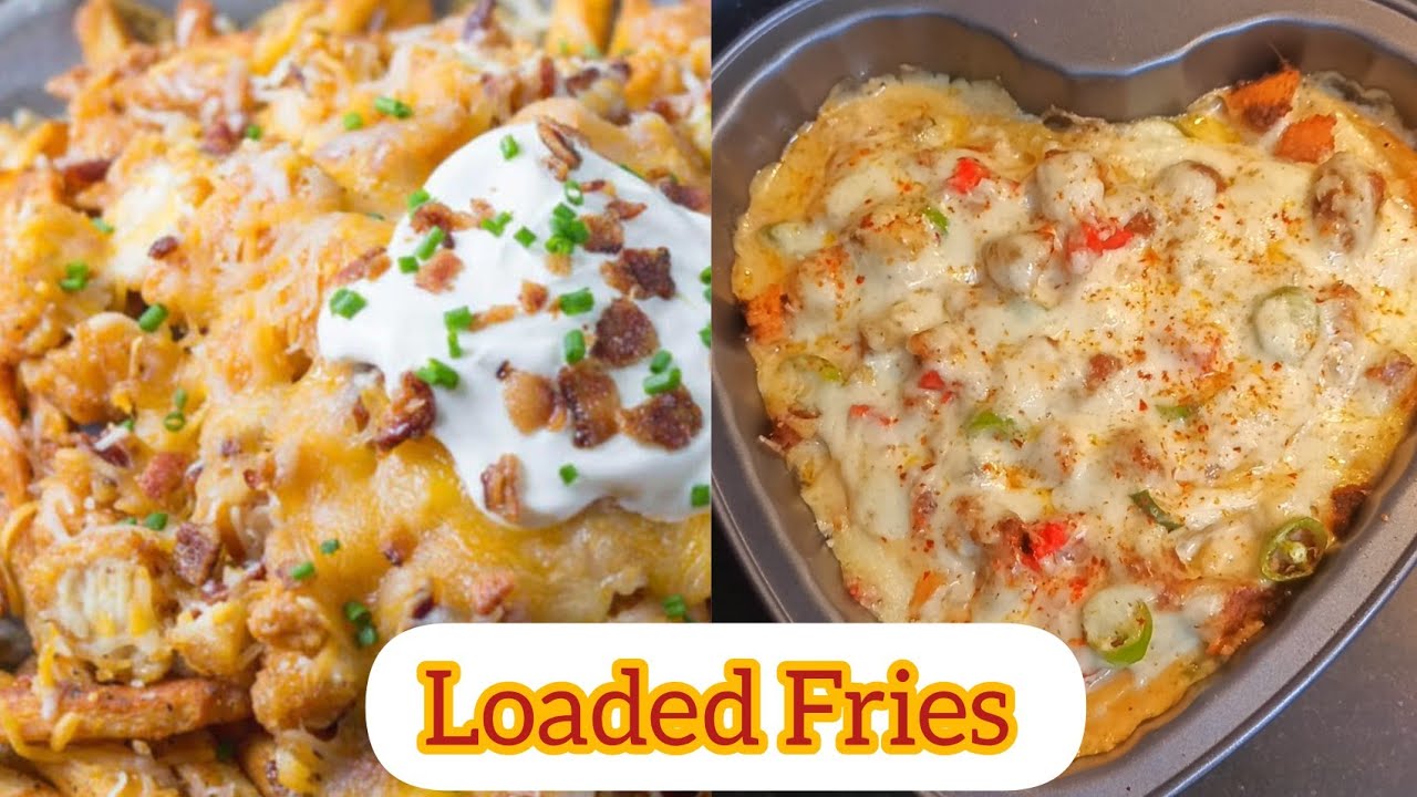 Chicken Loaded Fries with white sauce || Loaded fries || Fries with cheese sauce