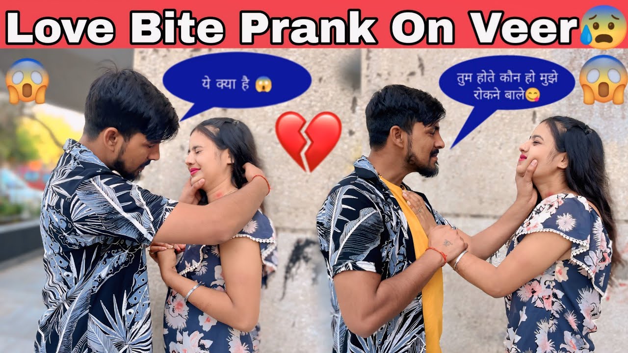 Love Bite Prank On Veer😱😱 || Me Komal