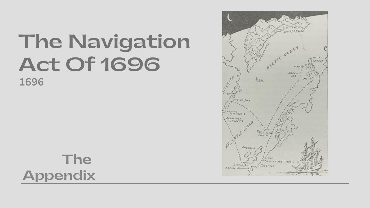 The Navigation Act of 1696