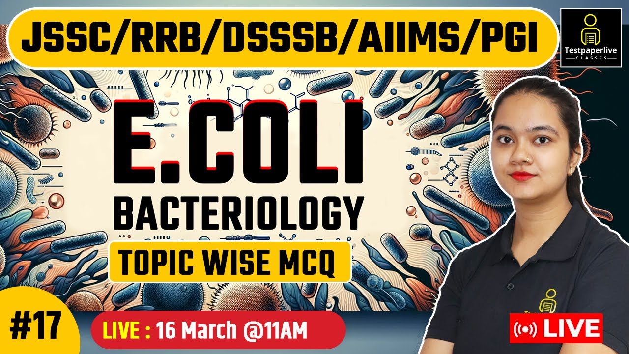 E.coli MCQ | bacteriology MCQ | Topic wise MCQ | lab Technician  DMLT & MLT Classes | Testpaperlive