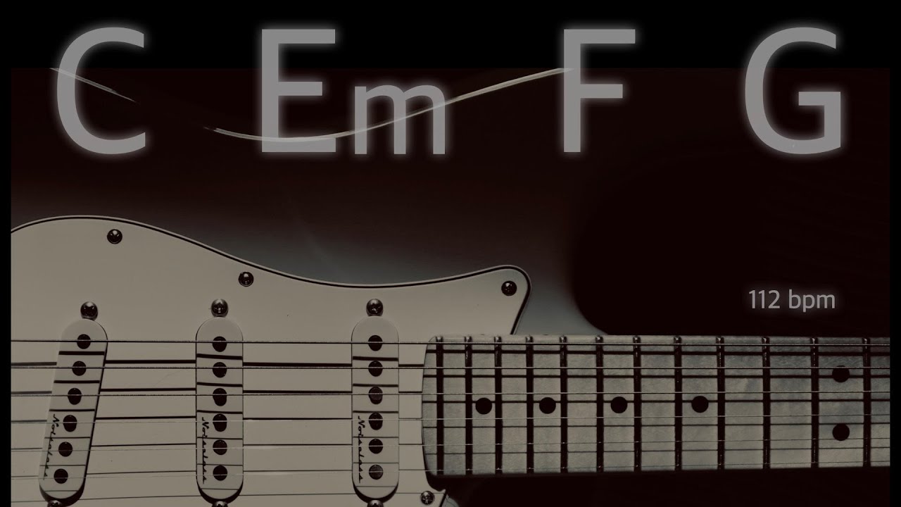 C major guitar backing track | Crunch guitar tone (112 bpm)