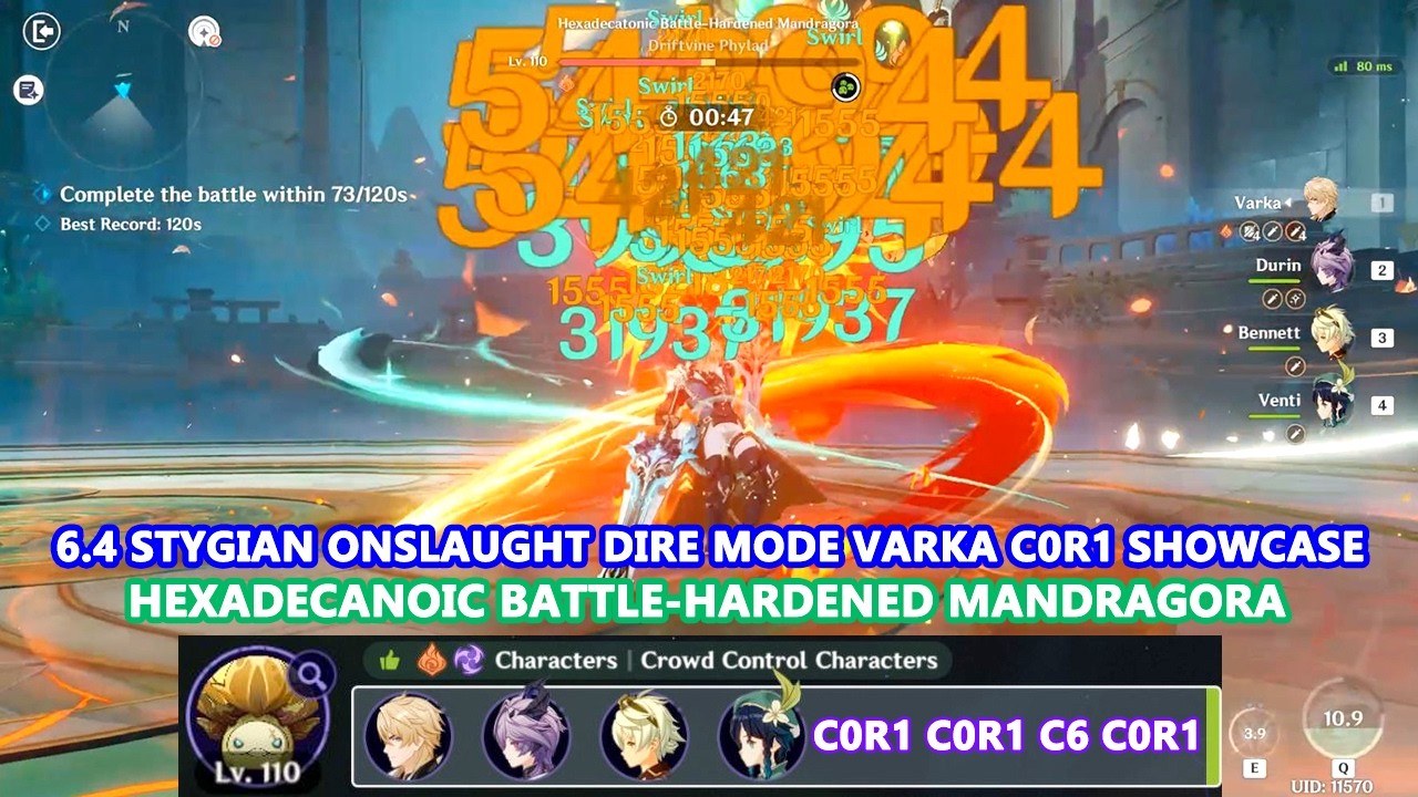 6.4 Stygian Onslaught Dire Mode : Varka C0R1 vs Hexadecanoic Battle-hardened Mandragora Showcase