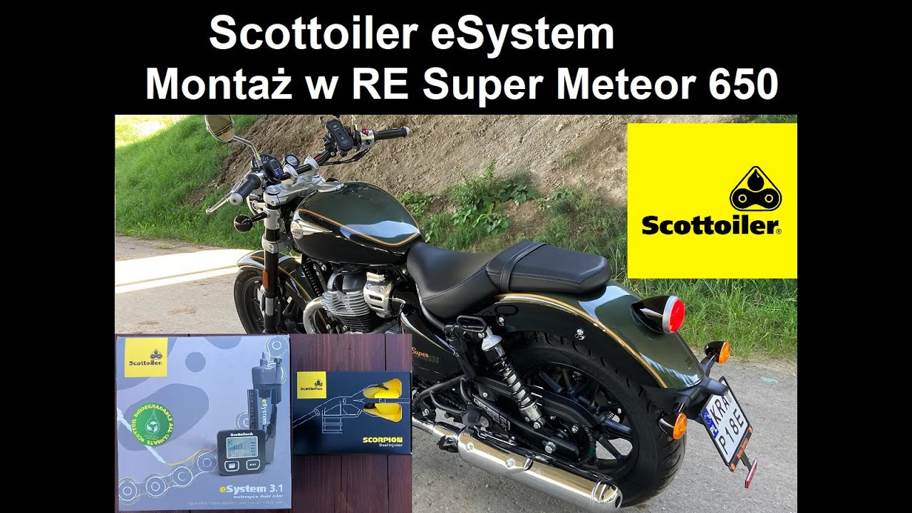Scottoiler eSystem dlaczego ten? montaż w Royal Enfield Super Meteor 650 [2023]