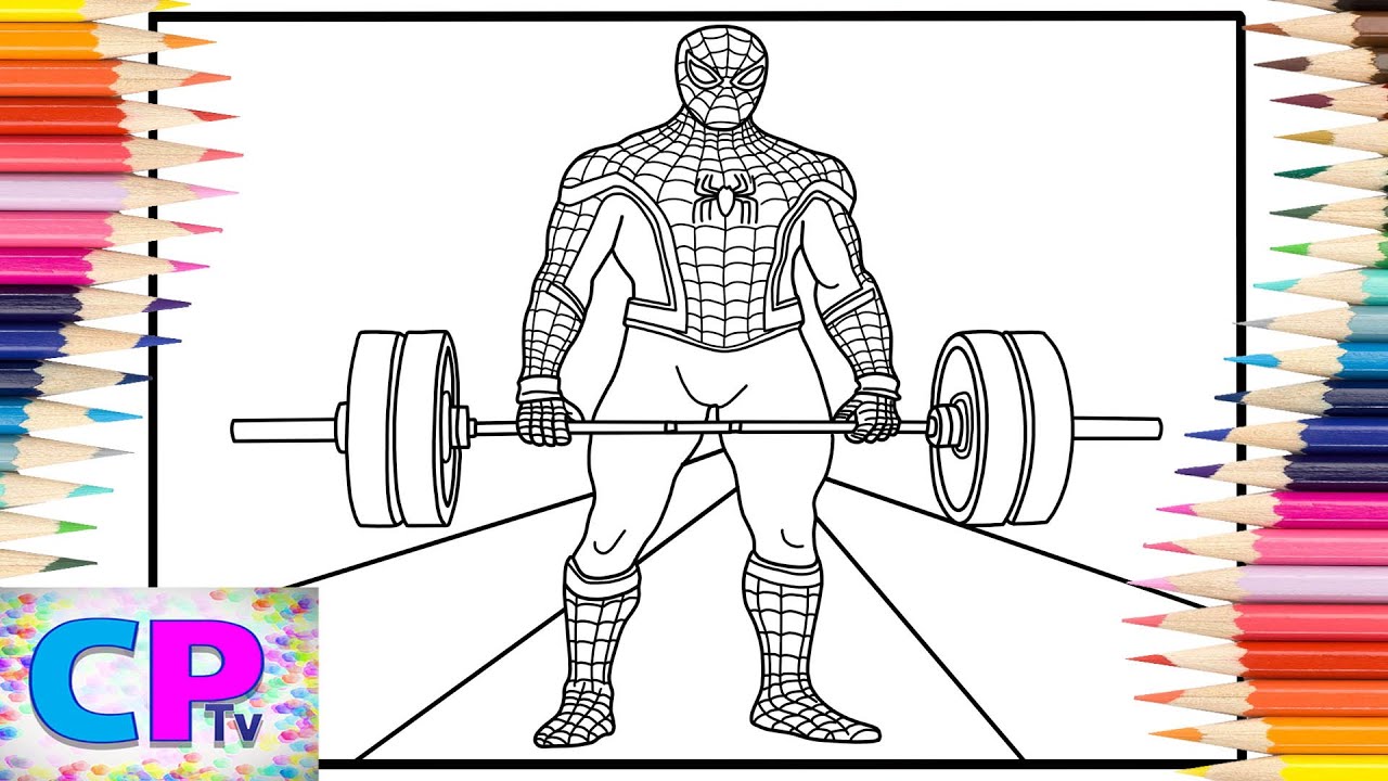 Spiderman Lifts Weights/Strong Spiderman/Copic Markers/