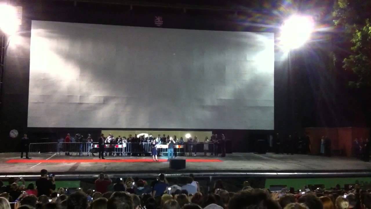 IFFKV 2014 - Mel Gibson on stage of open air cinema