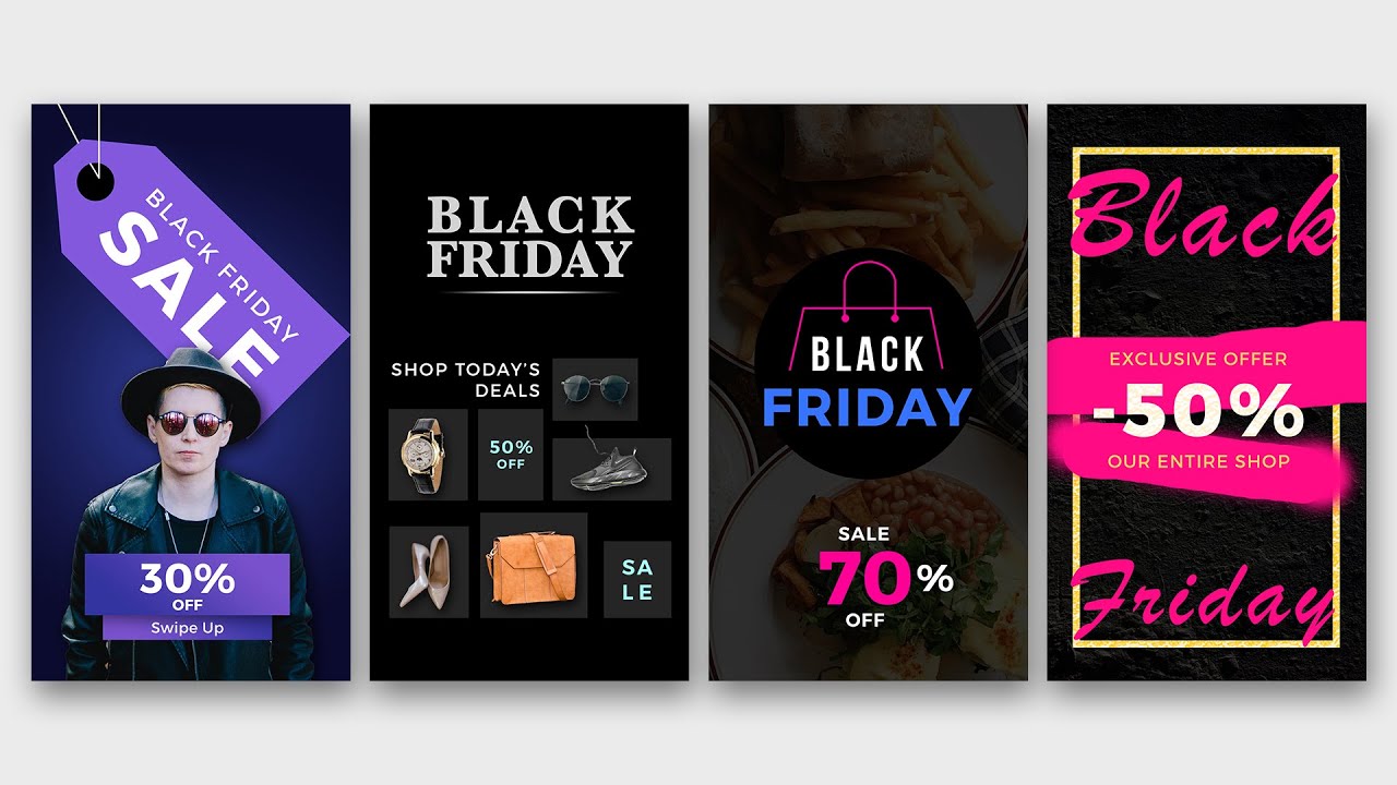 Instagram Story Design Tutorial | Black Friday Story Design | Adobe Creative Cloud