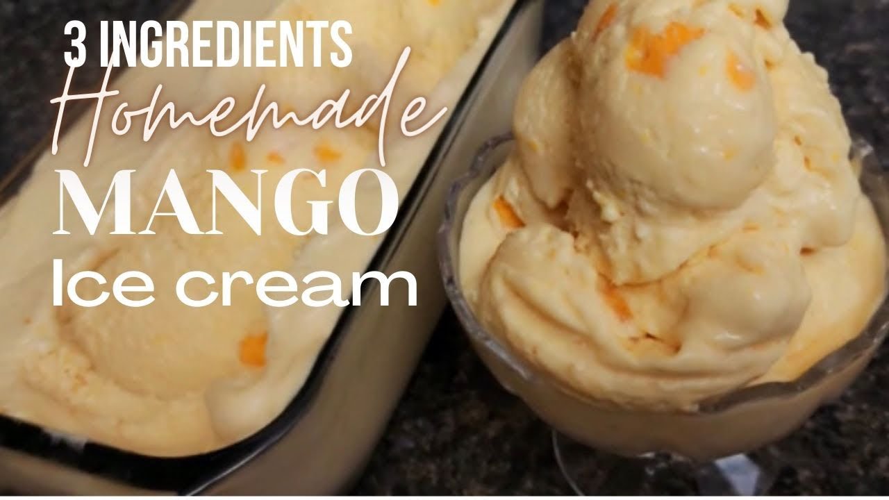 3 Ingredients: How to Make Homemade Mango Ice Cream || Creamy and Easy ||@supermomcanada