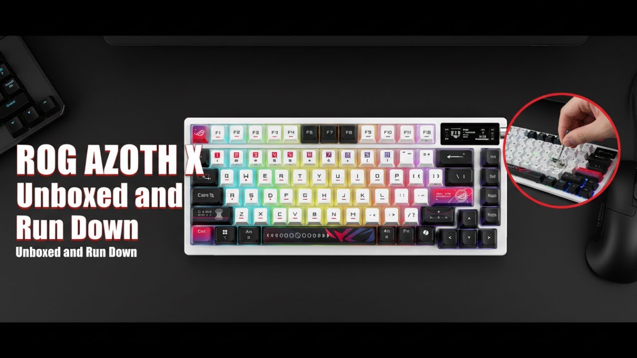 ASUS Azoth X: обзор световых эффектов, горячей замены клавиш и меню