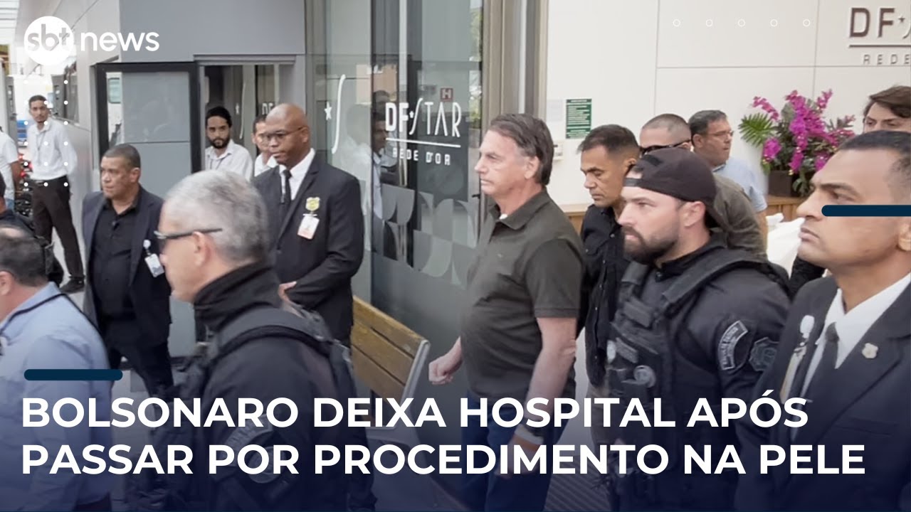 Bolsonaro deixa hospital após passar por procedimento na pele