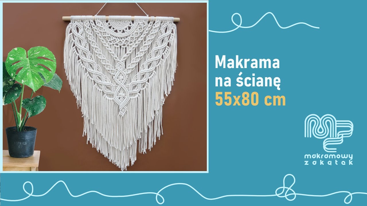 Makrama na ścianę 55x80 cm