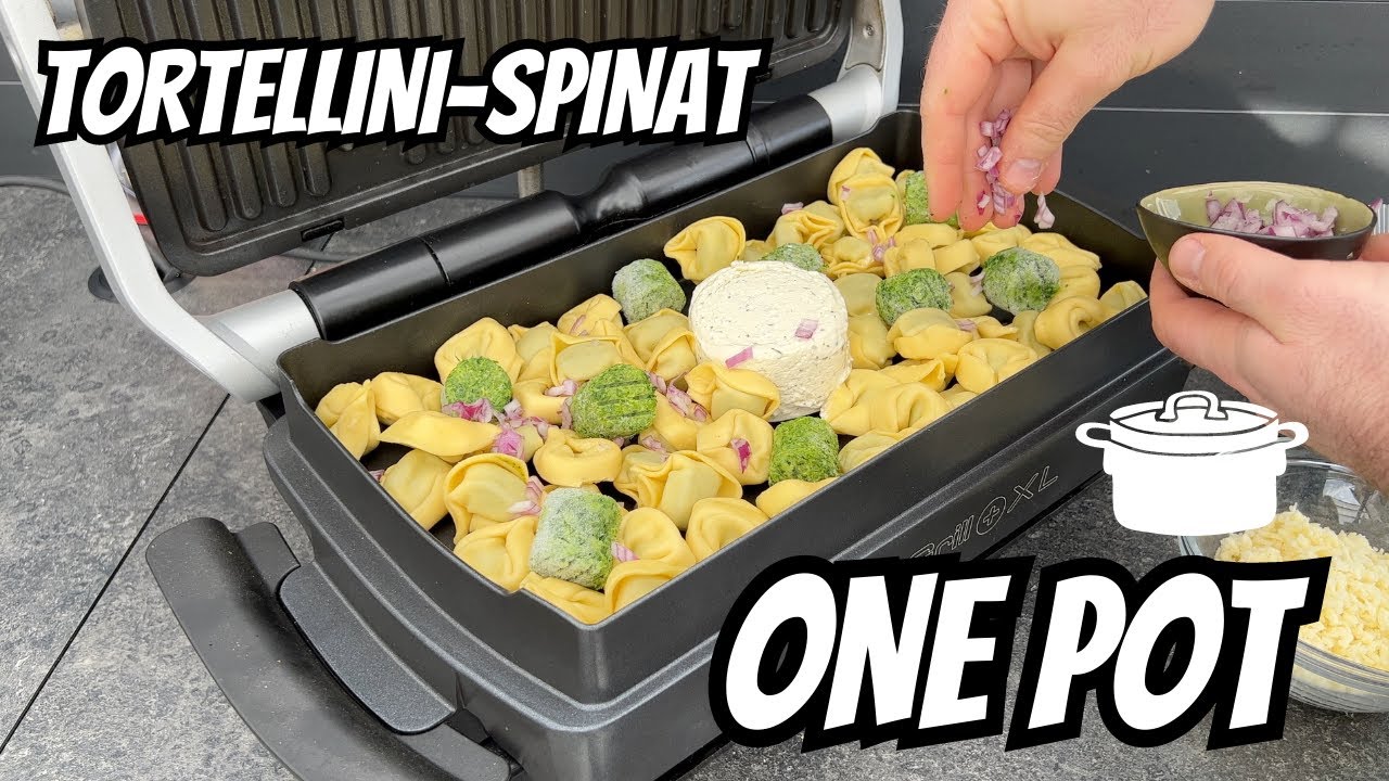 One Pot Tortellini im Optigrill in der Backschale