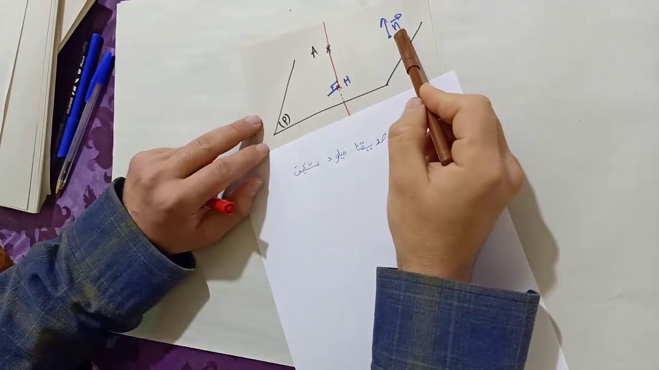 المسقط العمودي لنقطة على مستوى في الفضاء