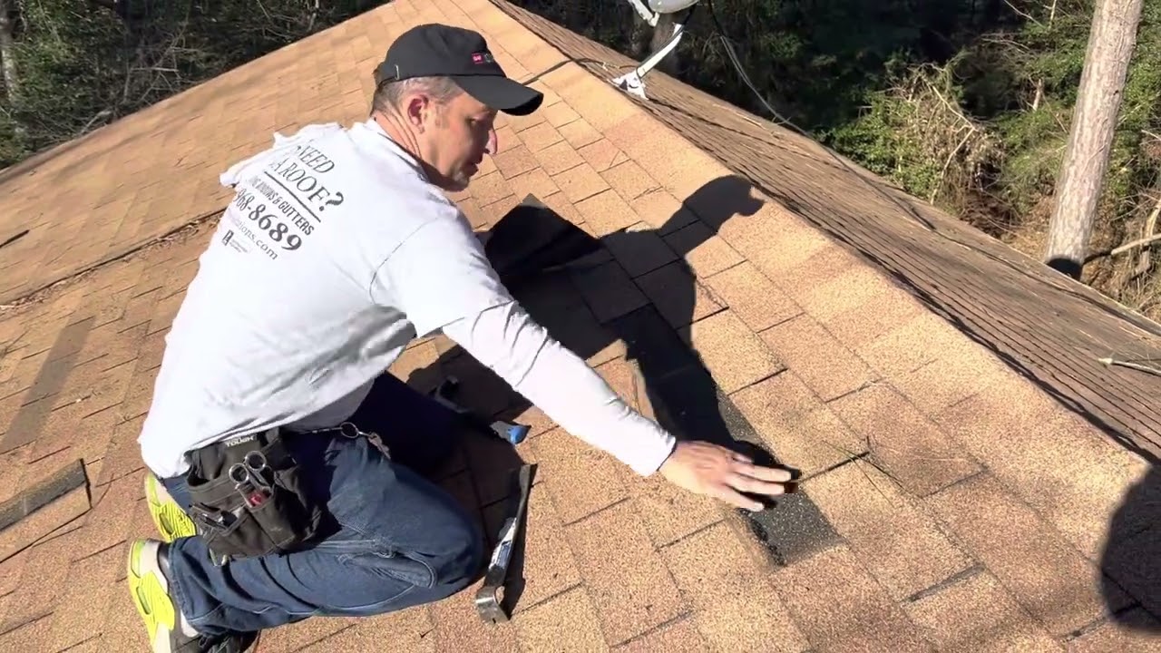 3-tab shingle Non-repairable video for document￼ insurance claim￼ #roofingcontractors #entrepreneur