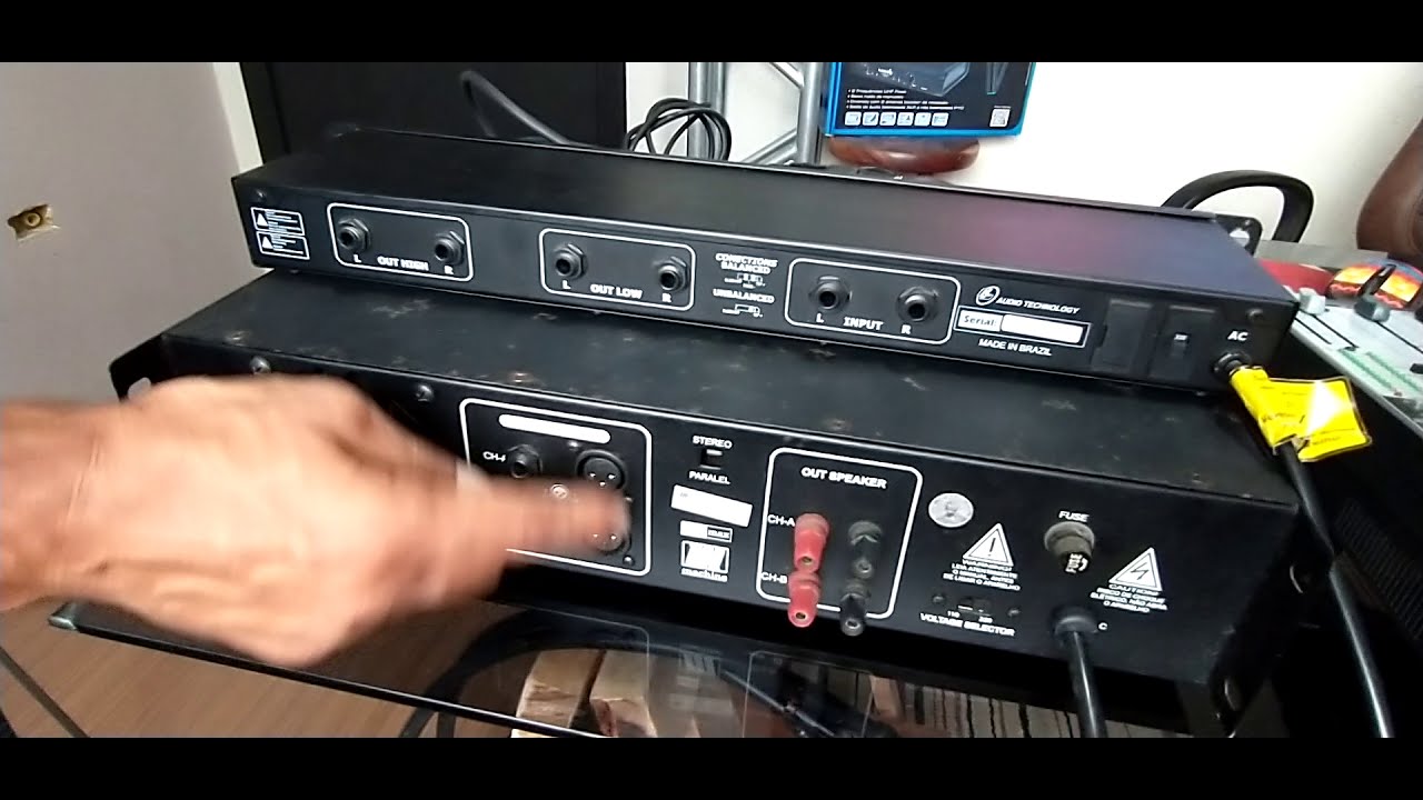 Como fazer a liga&ccedil;&atilde;o entre mesa, crossover e potencia.