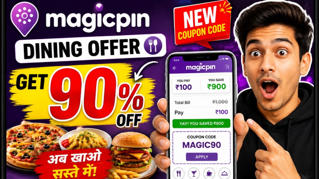 Magic pin dining offer | magic pin get 90% off | magic pin coupon | magic pin fine dining offer 2026