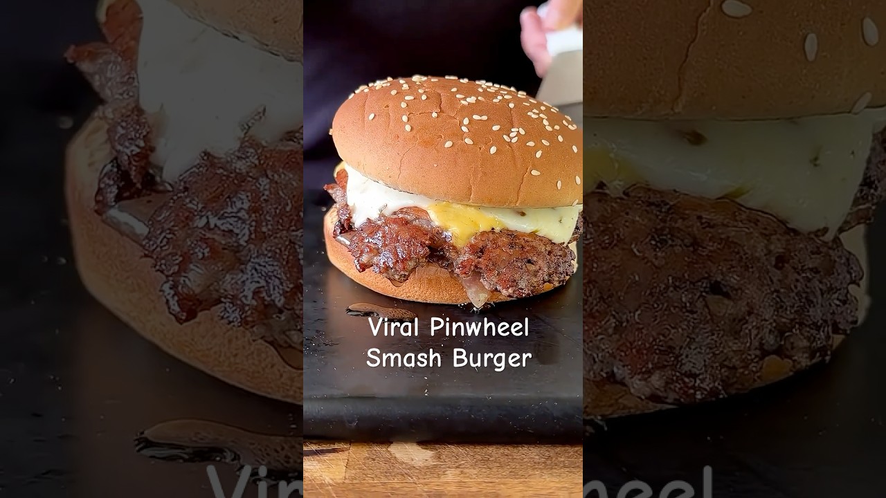 Viral Pinwheel Smashburgers on the @BlackstoneGriddles #griddle #cooking