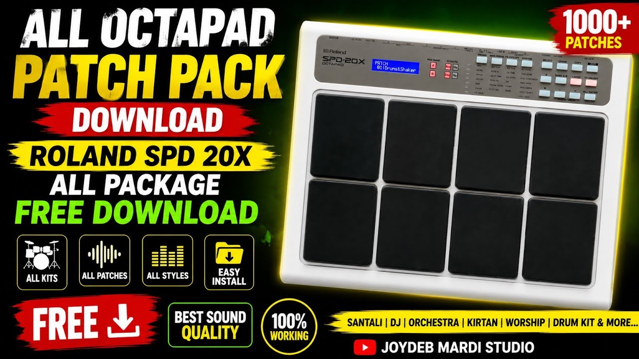 🔥 All Octapad Patch Pack Download | Roland SPD 20X All Package FREE Download | 1000+ Patch Pack 2026