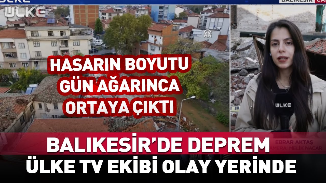 Balıkesir Sındırgı'da Deprem! Hasarın Boyutu Gün Ağarınca Ortaya Çıktı...