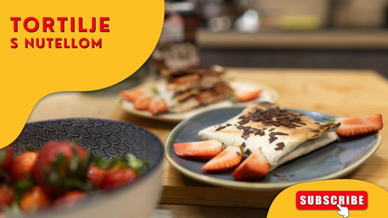 Najbrže tortilje s nutellom i jagodama  Napravite desert za par minuta, uživat ćete sigurno!