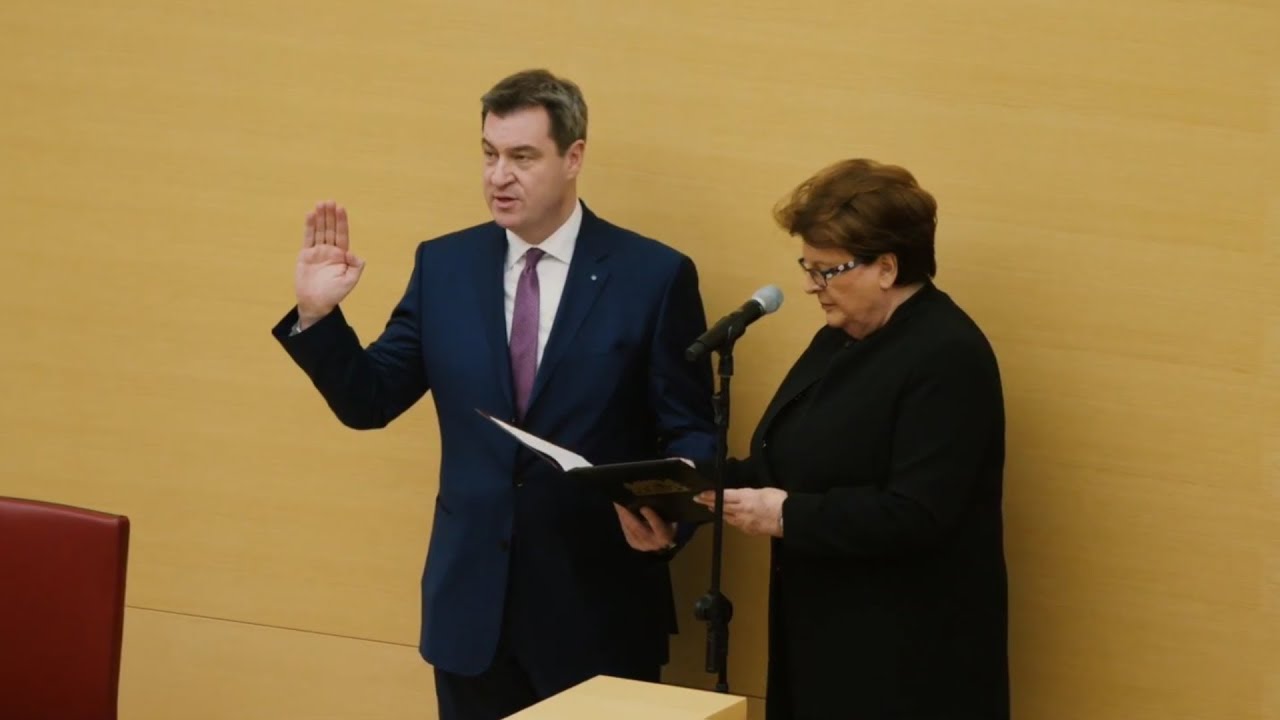 Vereidigung des Bayerischen Ministerpräsidenten Dr. Markus Söder - Bayern