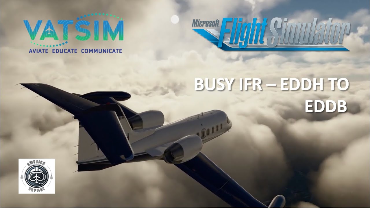 Busy IFR on VATSIM Germany | Learjet 35A | Hamburg EDDH to Berlin EDDB | MSFS2020