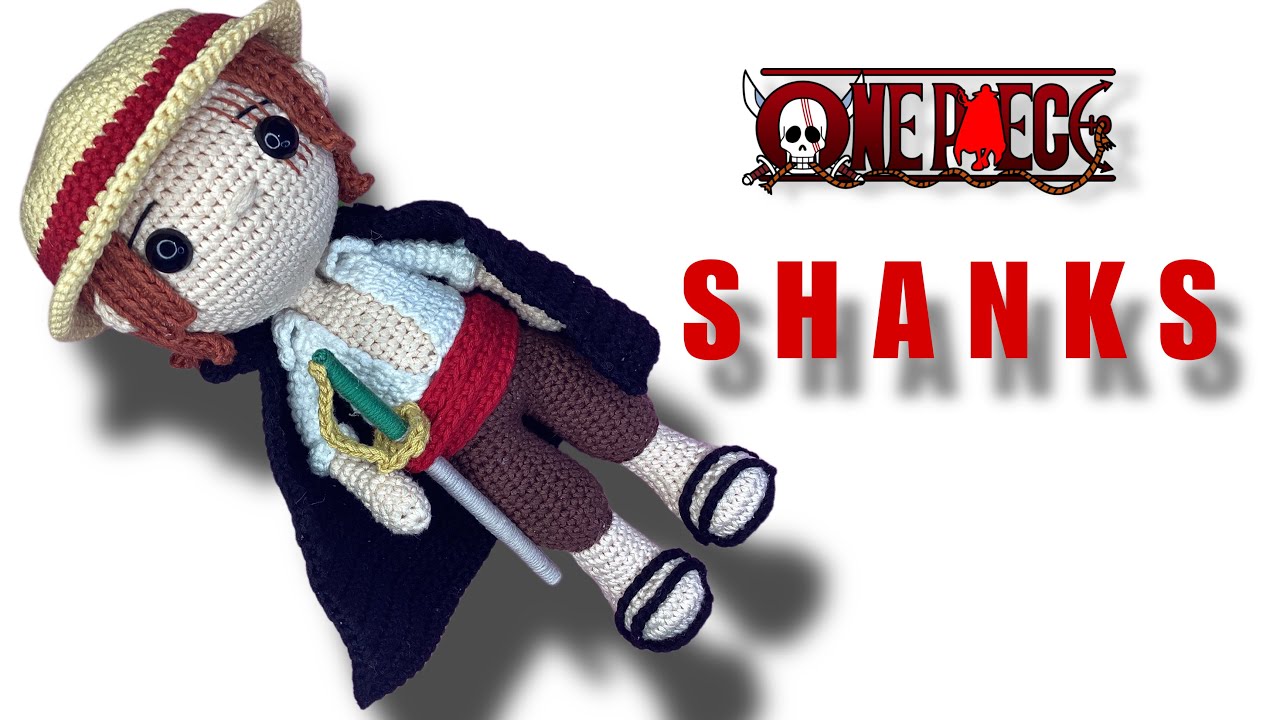 SHANKS ONE PIECE AMIGURUMI 1/3 #shanksacrochet #shankshechoamano #shankstejido
