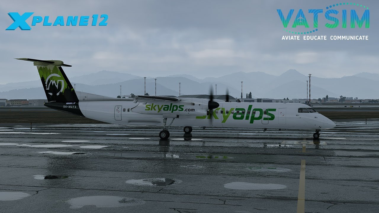 Gute Laune bei schlechtem Wetter in der Q4XP von Spanien nach München (Vatsim)