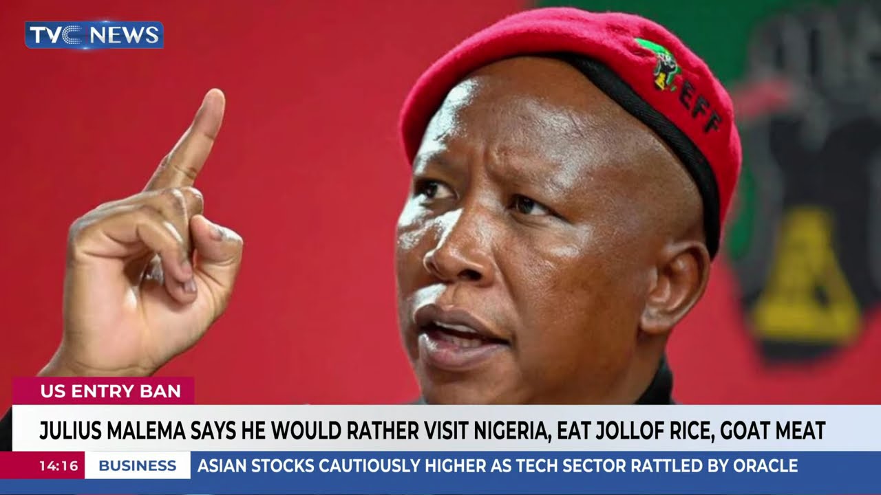 ‘I’d Rather Visit Nigeria, Eat Jollof, Goat Meat’ — Julius Malema Reacts to U.S. Entry Ban
