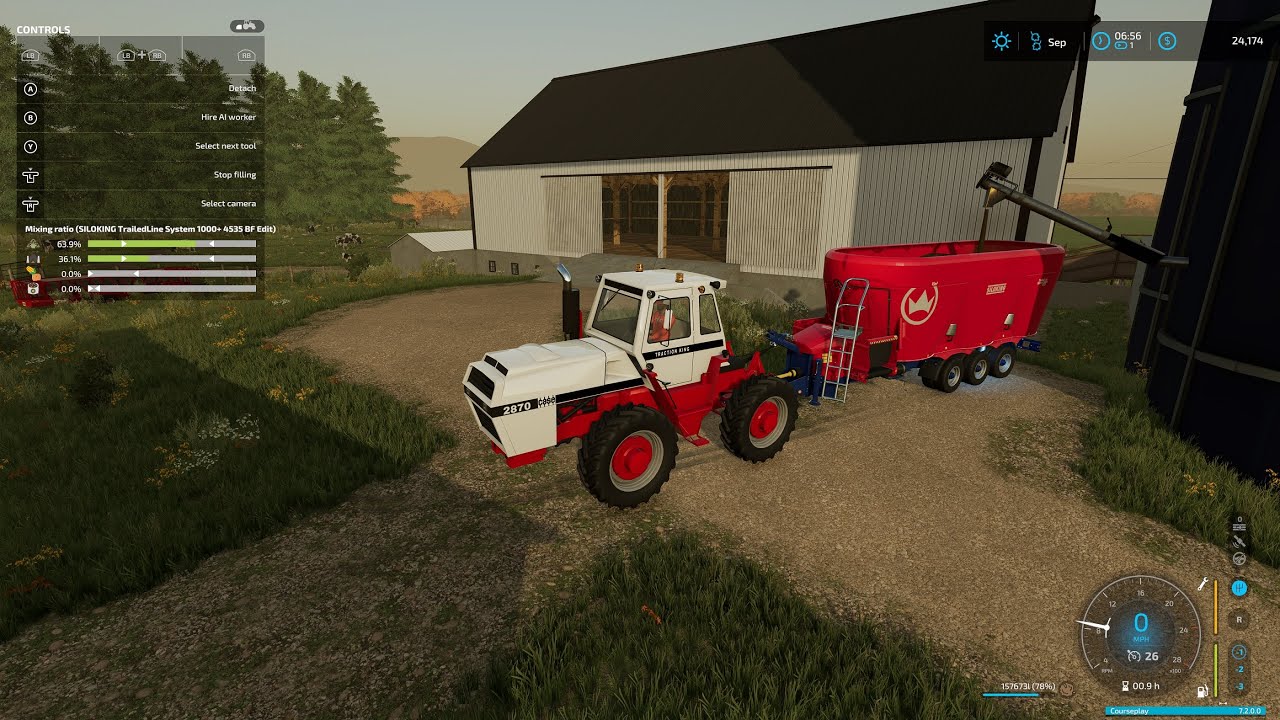 FS 22 UMRV (Circle Farms Dairy) * 4 * Mixing Total Mixed Ration (TMR) for Hungry Cows, Contracts