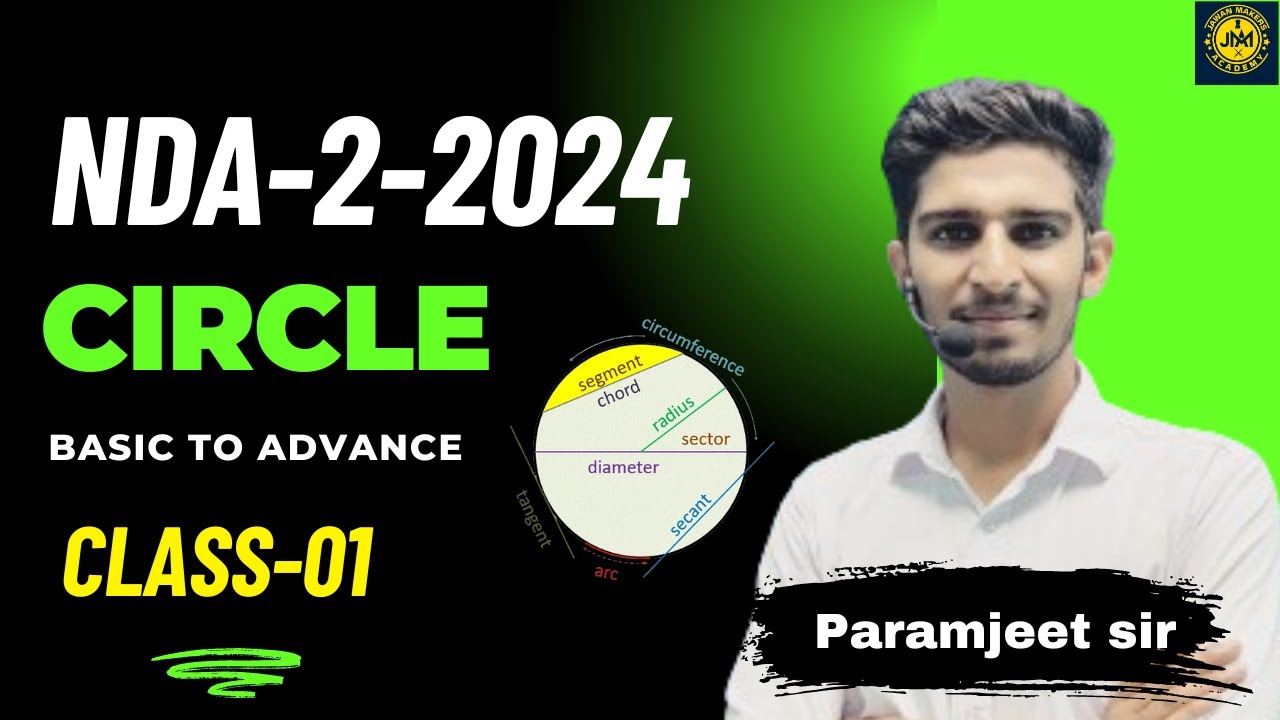 Circle class 01 for NDA-2-2024 | NDA maths classes | circle by PARAMJEET sir #NDAMathsCircle