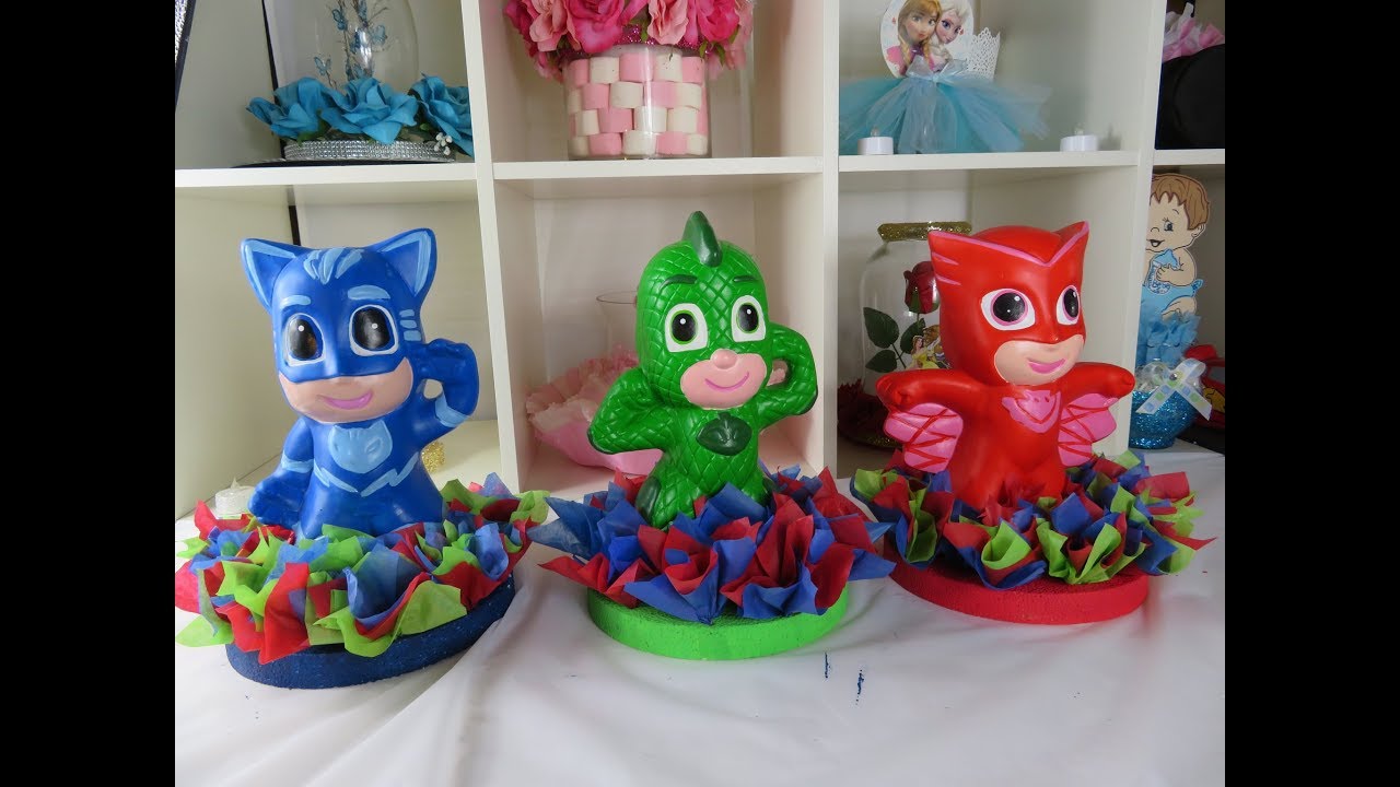 Centro de mesa de los Heroes en pijamas (PJ MASK)