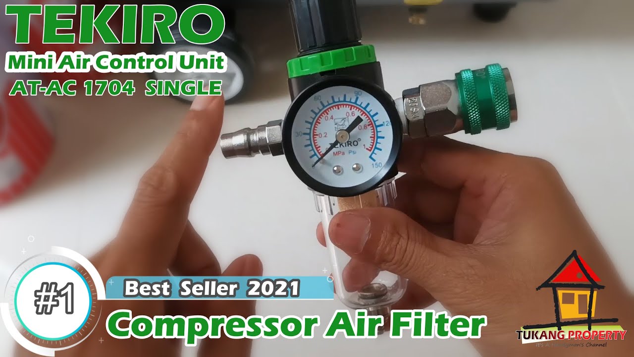 Review Lengkap Air Filter Kompresor Water Separator Terbaik TEKIRO Mini Air Control Unit AT-AC 1704