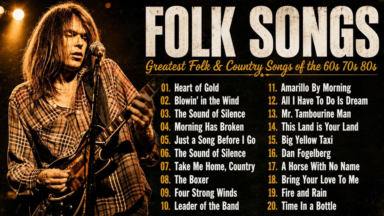 Best Folk Songs Of All Time | Greatest Folk & Country Songs of the 60s, 70s & 80s | Full Album