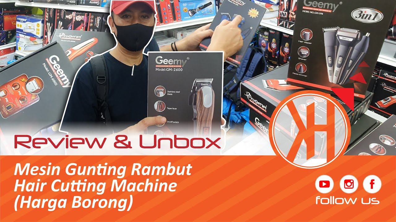 Review & Unbox Mesin Gunting Rambut / Model Geemy & Waer Hair Cutting Machine / Hair Cutting Machine