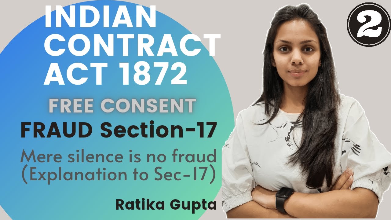 Mere silence is no Fraud (Explanation to Section-17) FRAUD | CONTRACT ACT 1872 (Part-2)