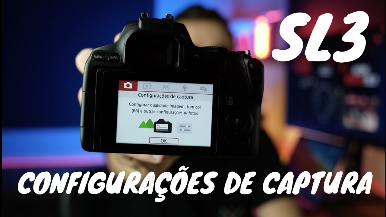 Configurações de Foto e vídeo - Curso gratuito Canon SL3