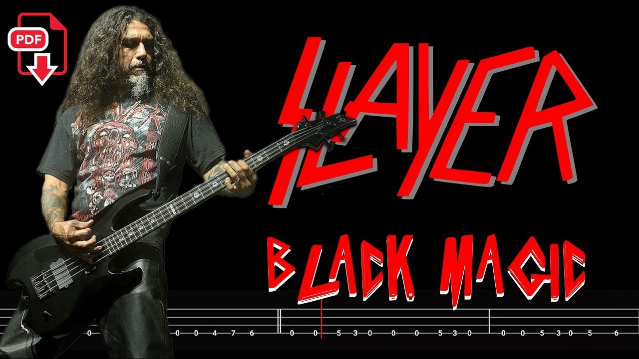 Slayer - Black Magic (🔴Bass Tabs | Notation) @ChamisBass  #slayerbass #chamisbass  #basstabs