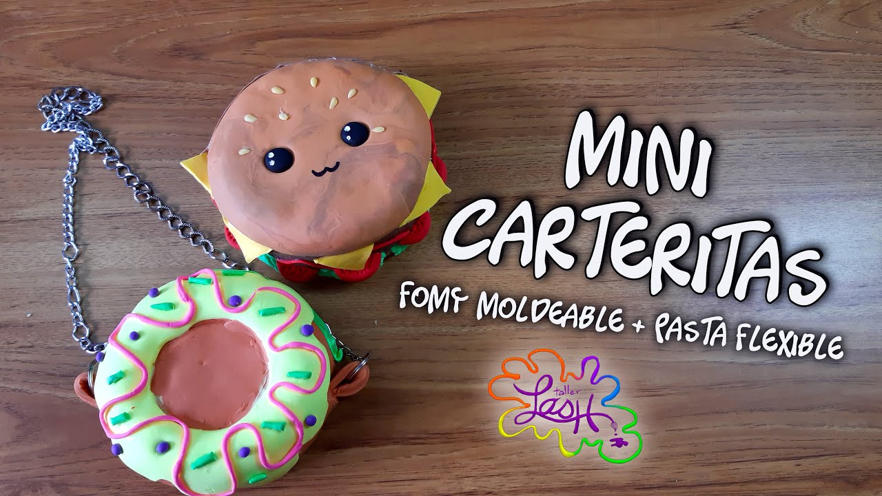 mini carteritas de comida/con Fomy moldeable + pasta flexible |Taller Lash