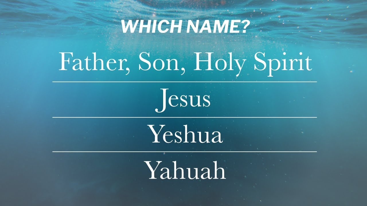 ╫ Into What Name Should We Baptize?