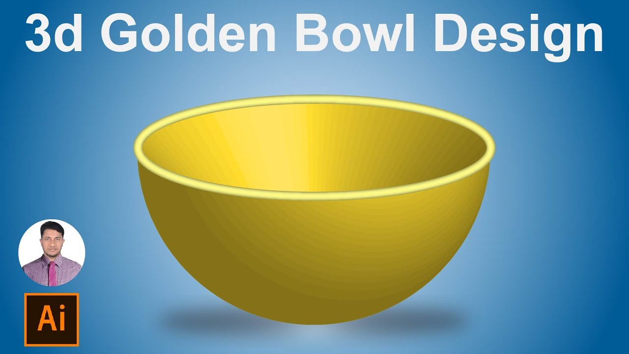 How to make 3D Bowl in Adobe Illustrator
